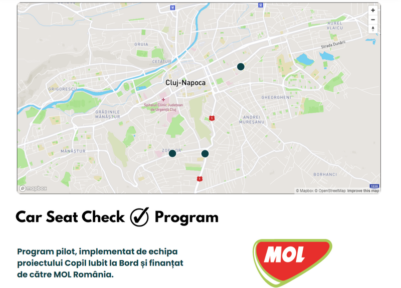 Copil Iubit la Bord și MOL Romania lansează programul pilot Car Seat Check pentru siguranța copiilor în mașină